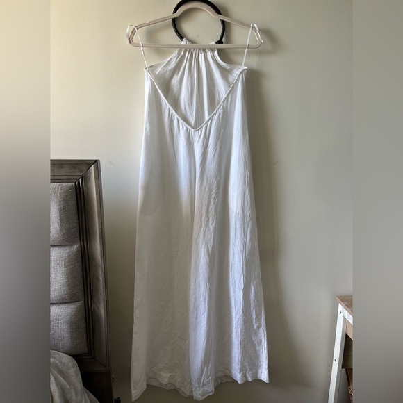 Three Graces London Karla leather-trimmed linen-voile jumpsuit - Picture 4 of 16